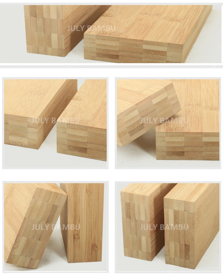 Fsc and E1 Glue 40mm 7 Layer Bamboo Laminated Timber Use for Kitchen Wood Tabletop